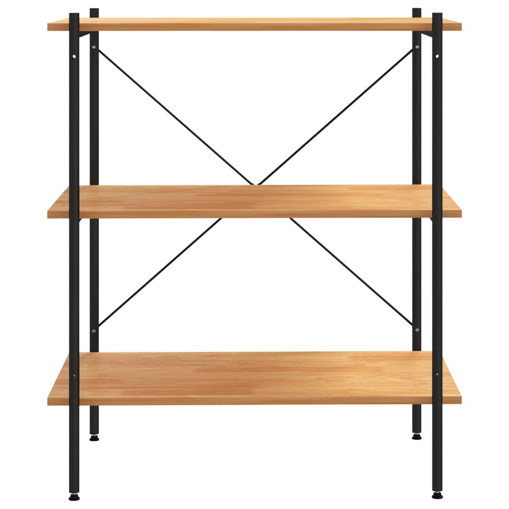 

vidaXL Opbergrek 3-laags 80x40x92 cm zwart en eikenkleurig