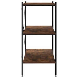 Policový regál se 3 policemi černý a přírodní 80 x 40 x 92 cm - obrázek 4
