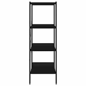 Policový regál se 4 policemi černý 80 x 40 x 130 cm - obrázek 4