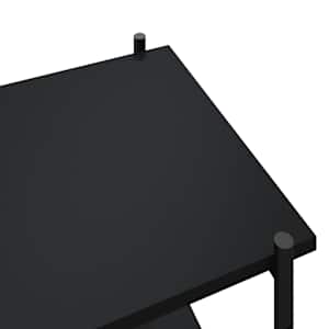 Policový regál s 5 policemi černý 80 x 40 x 163 cm - obrázek 6