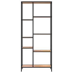 Knihovna 80x30x180 cm ocel a kompozitní dřevo - obrázek 3