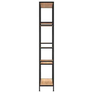 Knihovna 80x30x180 cm ocel a kompozitní dřevo - obrázek 4