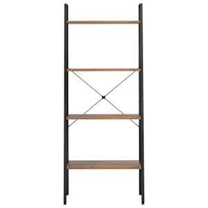 vidaXL &Eacute;tag&egrave;re sur pied 4 niveaux Marron fonc&eacute; et noir 56x35x140 cm