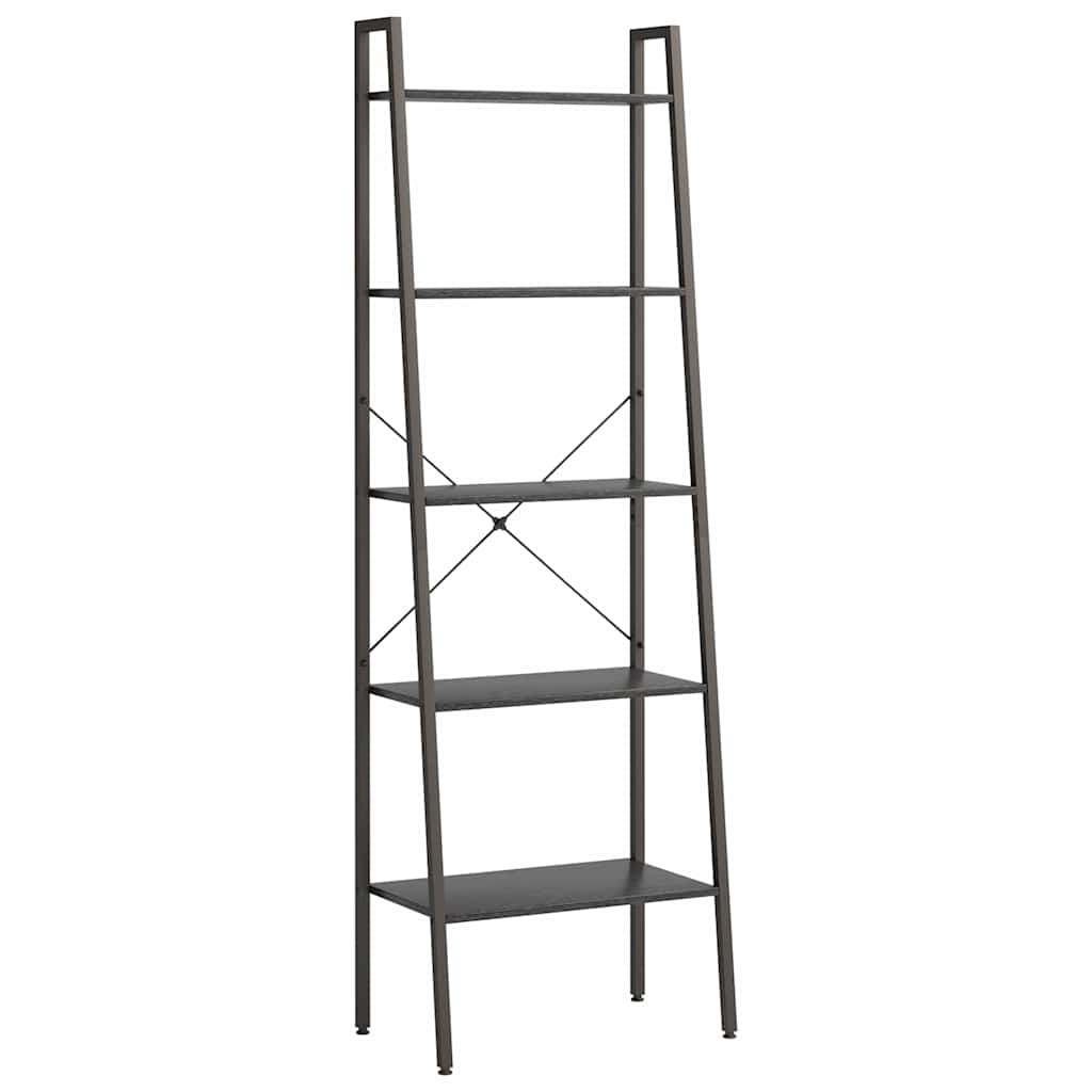 vidaXL 5patrová stojící police černá 56 x 35 x 174 cm