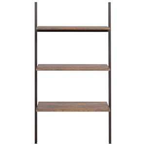 vidaXL &Eacute;tag&egrave;re inclin&eacute;e &agrave; 3 niveaux Marron fonc&eacute; et noir 64x34x116 cm