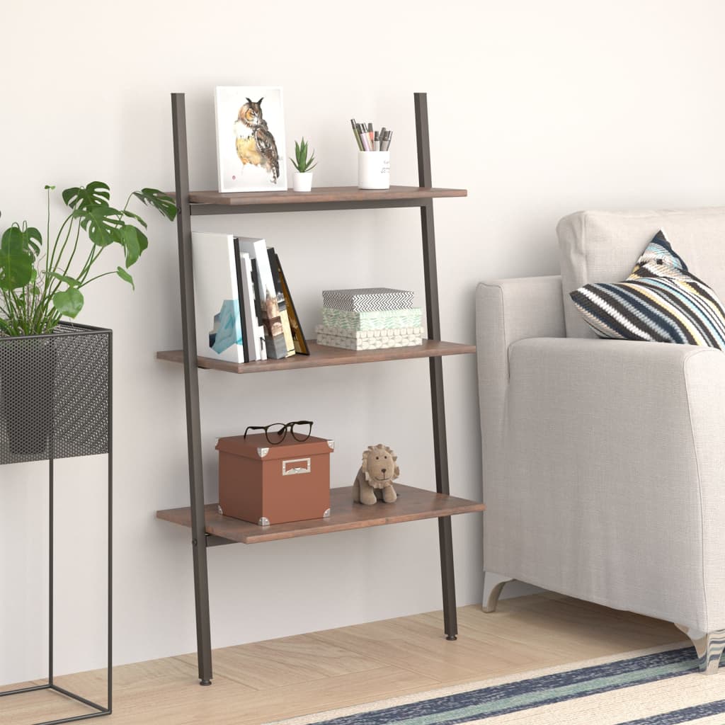  Leaning Shelf Bookcase Bookshelf Shelving Unit Storage Rack Organiser vidaXL