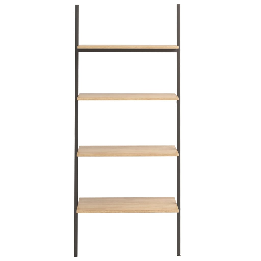 vidaXL 4 szintes világosbarna és fekete létrapolc 64 x 34 x 150,5 cm