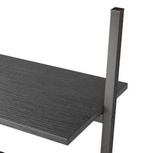 5patrová opěrná police černá 64 x 34 x 185,5 cm - obrázek 7