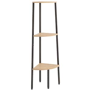 vidaXL 3 riiuliga nurgariiul, helepruun ja must, 45,5x31,5x120 cm