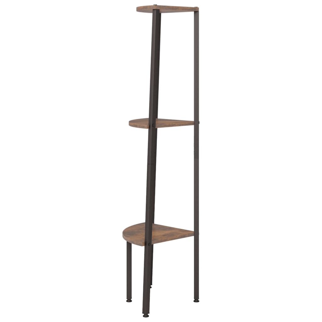 3-Tier Corner Shelf Dark Brown And Black 45.5x31.5x120 Cm VidaXL 15 width=274