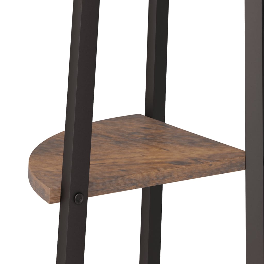 3-Tier Corner Shelf Dark Brown And Black 45.5x31.5x120 Cm VidaXL 18 width=274