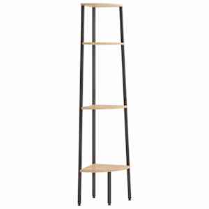 vidaXL 4-korruseline nurgariiul, helepruun ja must, 45,5 x 31,5 x 150 cm