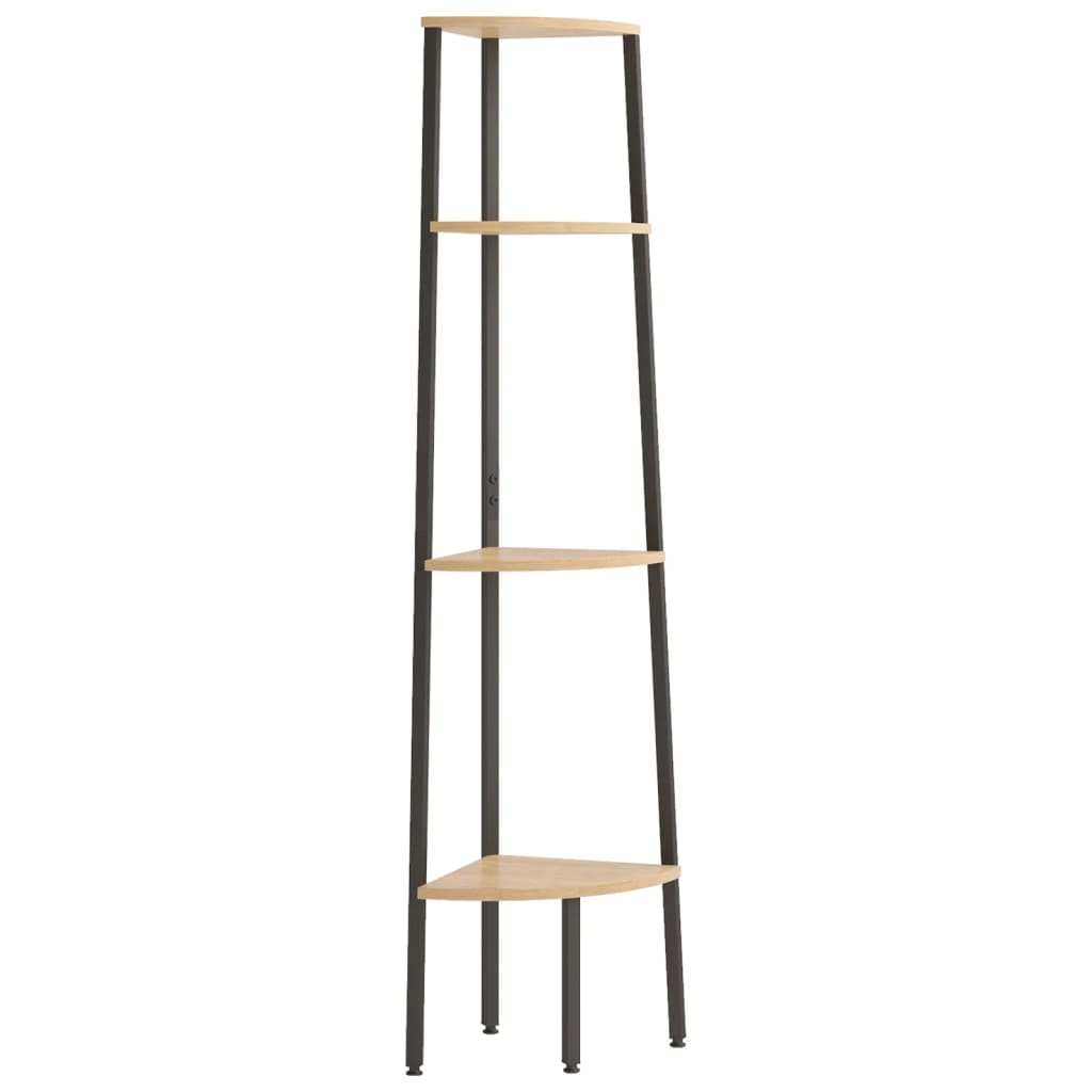 Scaffale a 4 livelli in plastica nera Vida XL 147683 - Acquisti