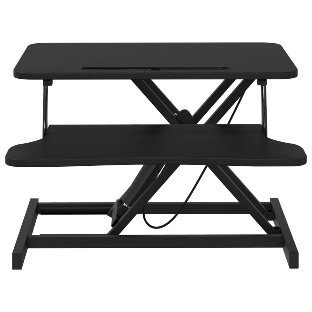 vidaXL Bureau verstelbaar 60x40x(13-41,5) cm staal en bewerkt hout
