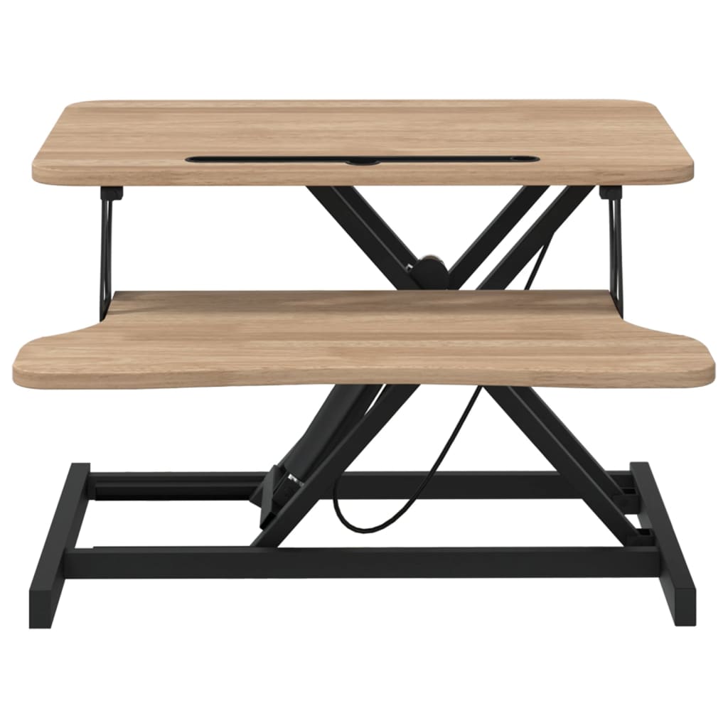 vidaXL justerbart skrivebord 60x40x(13-41,5) cm stål konstrueret træ