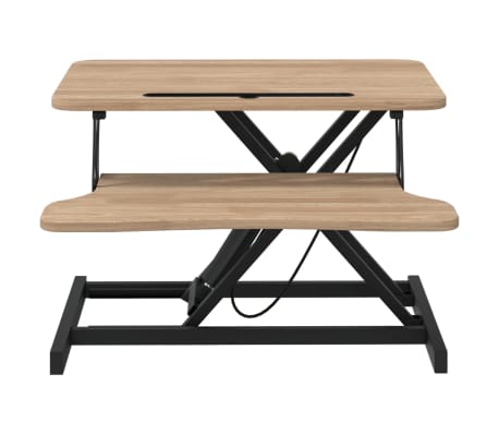 vidaXL Nastaviteľný pracovný stôl 60x40x(13-41,5) cm oceľ a spr. drevo
