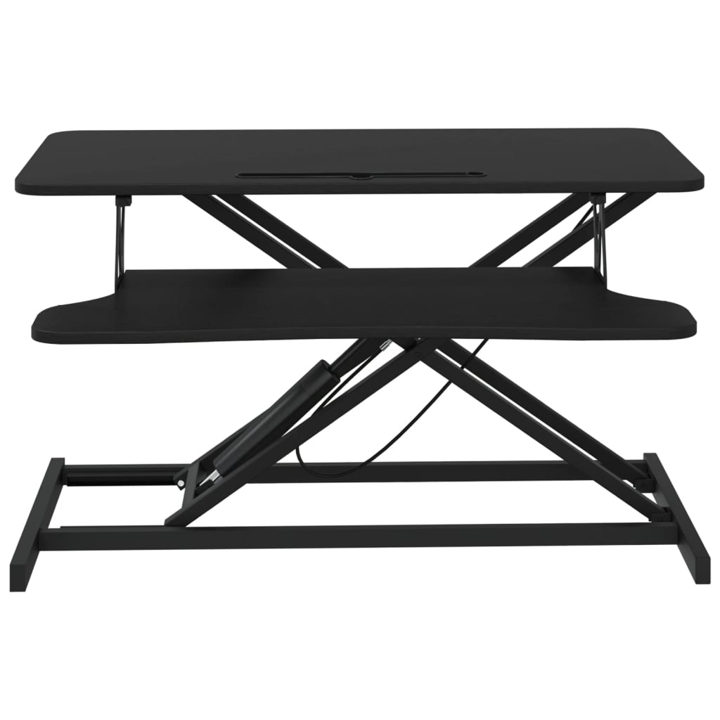 vidaXL Bureau verstelbaar 90x40x(13-41,5) cm staal en bewerkt hout