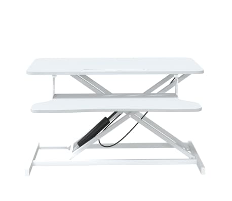 vidaXL Bureau verstelbaar 90x40x(13-41,5) cm staal en bewerkt hout