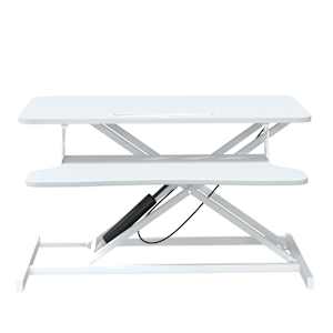 vidaXL Bureau verstelbaar 90x40x(13-41,5) cm staal en bewerkt hout