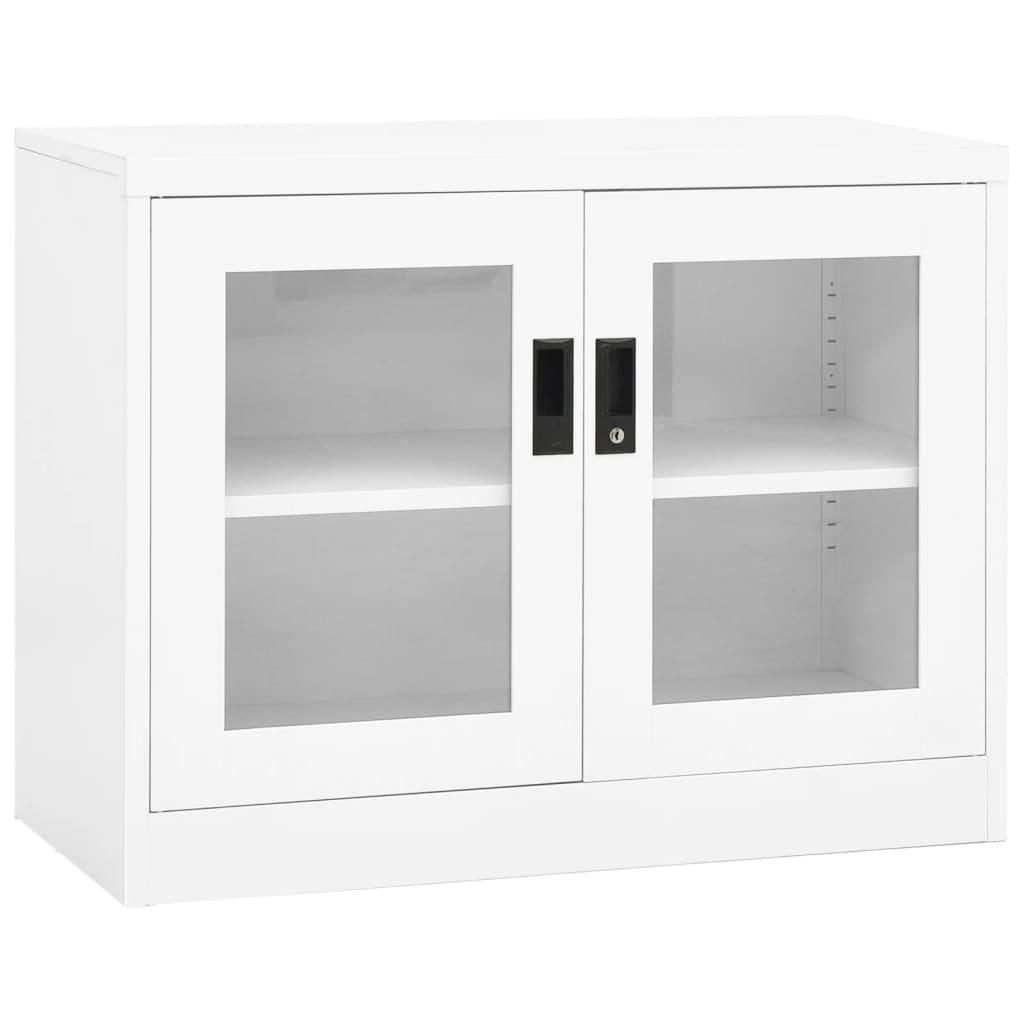 Vidaxl - vidaXL Armário de escritório 90x40x70 cm aço branco