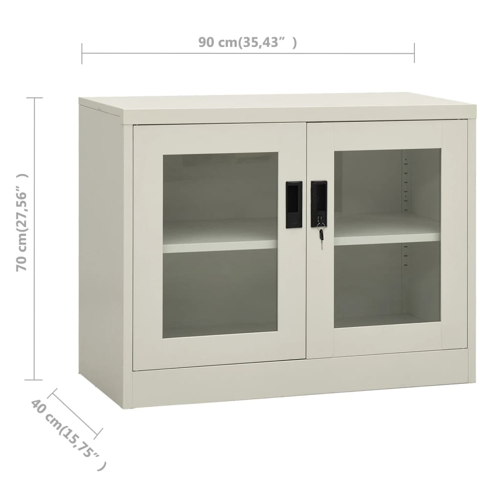 Filing Cabinet Storage Display Cabinet for Office Living Room Steel vidaXL - Picture 15 of 48