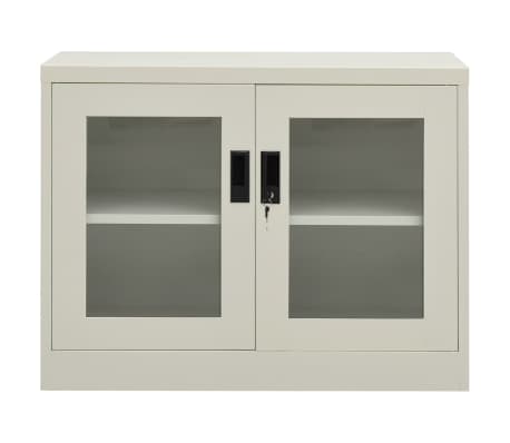 vidaXL Armoire de bureau Gris clair 90x40x70 cm Acier