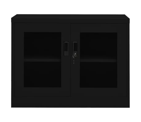 vidaXL Office Cabinet Black 90x40x70 cm Steel