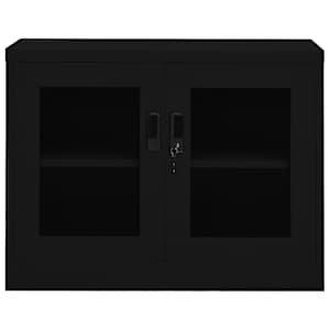 vidaXL Office Cabinet Black 90x40x70 cm Steel