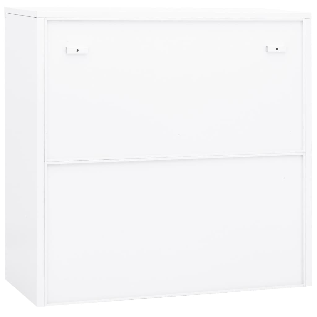 fehér acél irodai szekrény 90 x 40 x 90 cm