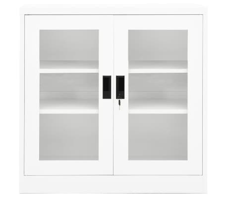 vidaXL Armoire de bureau Blanc 90x40x90 cm Acier