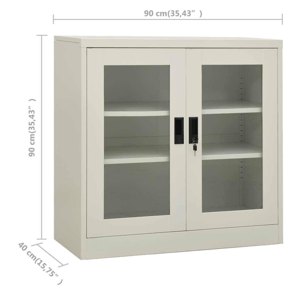 Filing Cabinet Storage Display Cabinet for Office Living Room Steel vidaXL - Picture 36 of 48