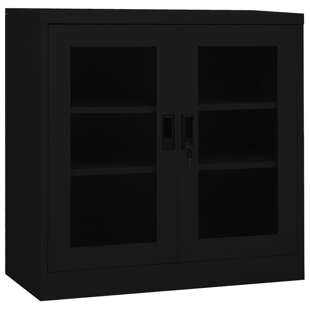 Vidaxl - vidaXL Armário de escritório 90x40x90 cm aço preto