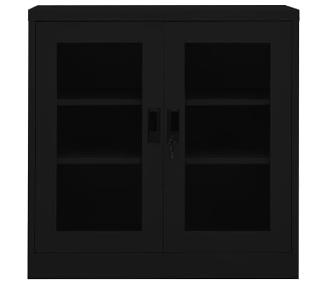 vidaXL Armoire de bureau Noir 90x40x90 cm Acier