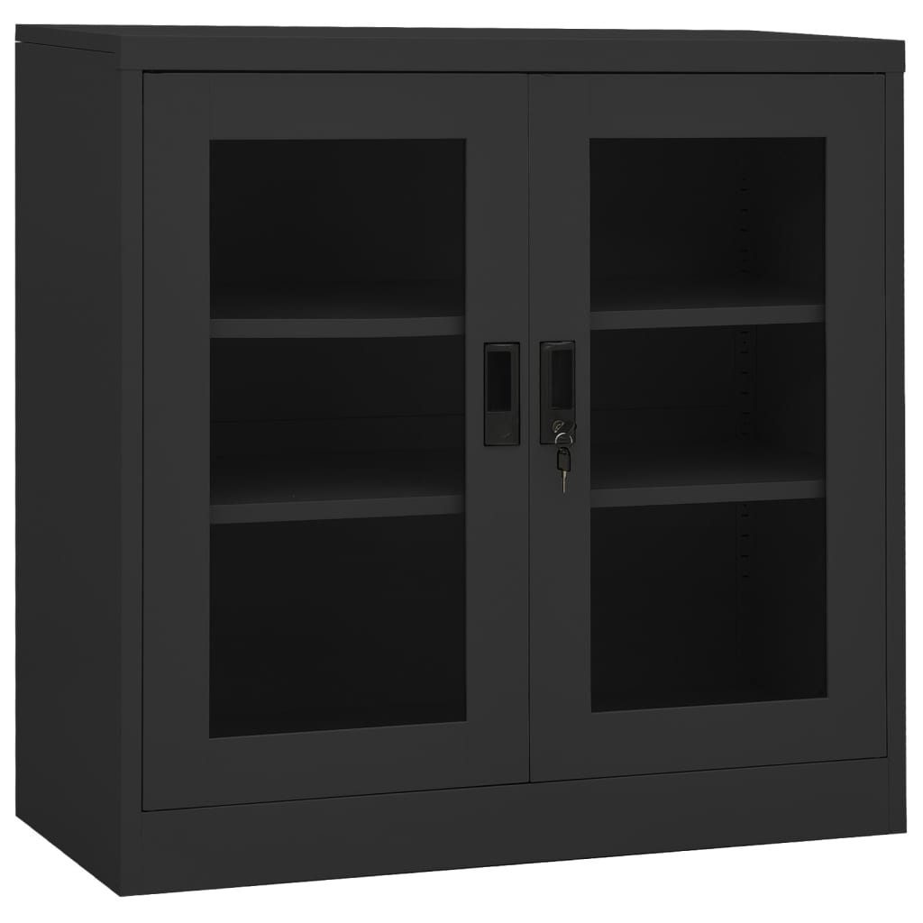 vidaXL Büroschrank Anthrazit 90x40x90 cm Stahl