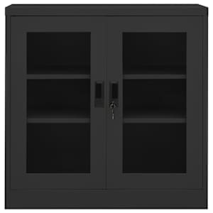 vidaXL Armario de oficina de acero gris antracita 90x40x90 cm