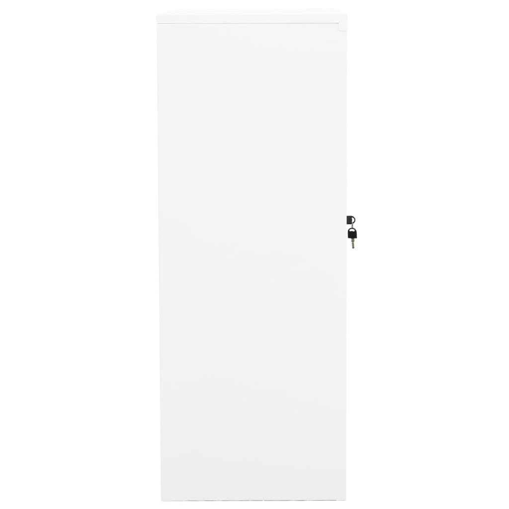 imagem de vidaXL Armário de escritório 90x40x105 cm aço branco4