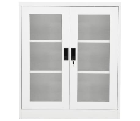 vidaXL Kantoorkast 90x40x105 cm staal wit