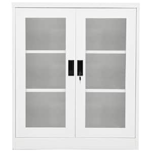 vidaXL Kantoorkast 90x40x105 cm staal wit