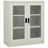 vidaXL kontorikapp, helehall, 90 x 40 x 105 cm, teras