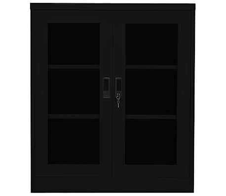 vidaXL Kantoorkast 90x40x105 cm staal zwart