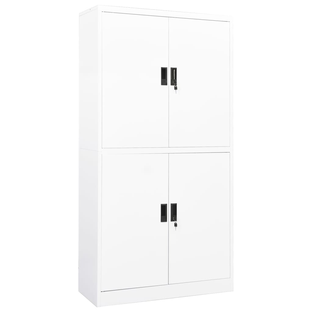 Vidaxl - vidaXL Armário de escritório 90x40x180 cm aço branco