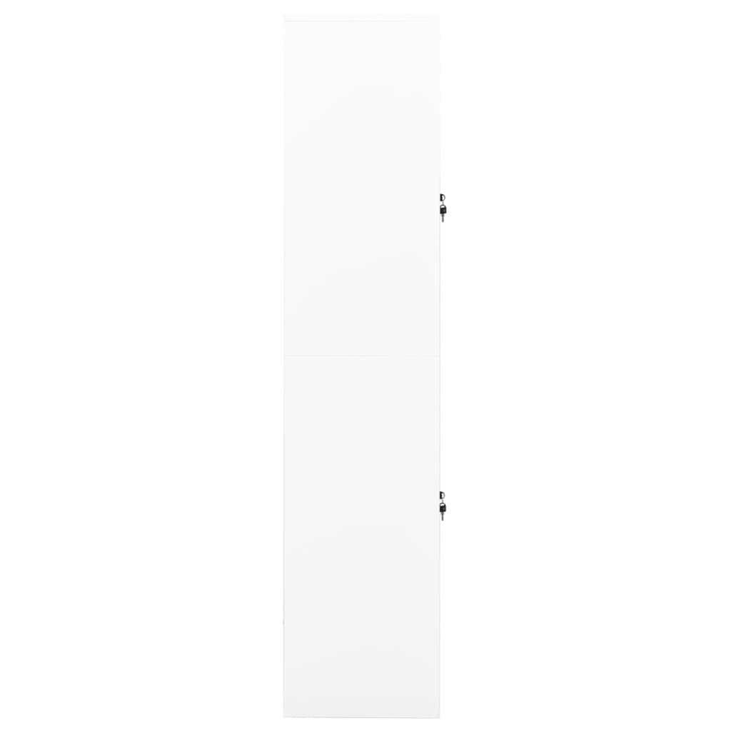 imagem de vidaXL Armário de escritório 90x40x180 cm aço branco4