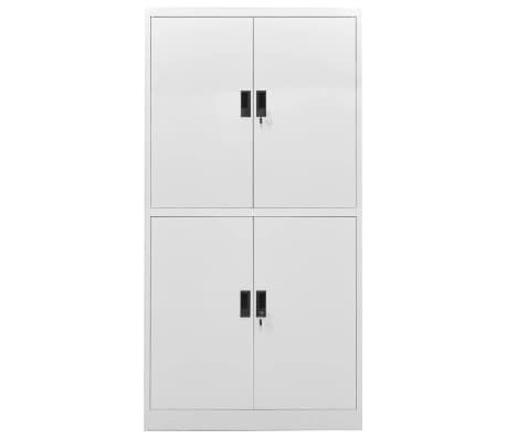 vidaXL Office Cabinet Light Grey 90x40x180 cm Steel