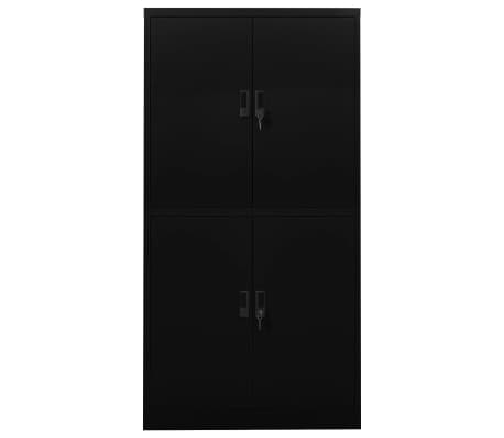 vidaXL Office Cabinet Black 90x40x180 cm Steel