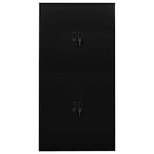 vidaXL Ντουλάπα Γραφείου Μαύρη 90 x 40 x 180 εκ. Ατσάλινη