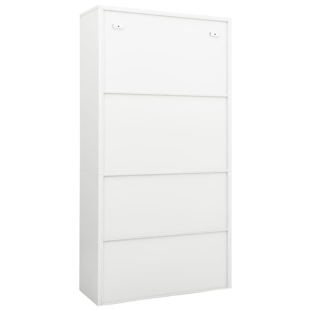 imagem de vidaXL Armário de escritório 90x40x180 cm aço branco5