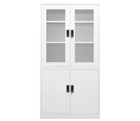vidaXL Armoire de bureau Blanc 90x40x180 cm Acier