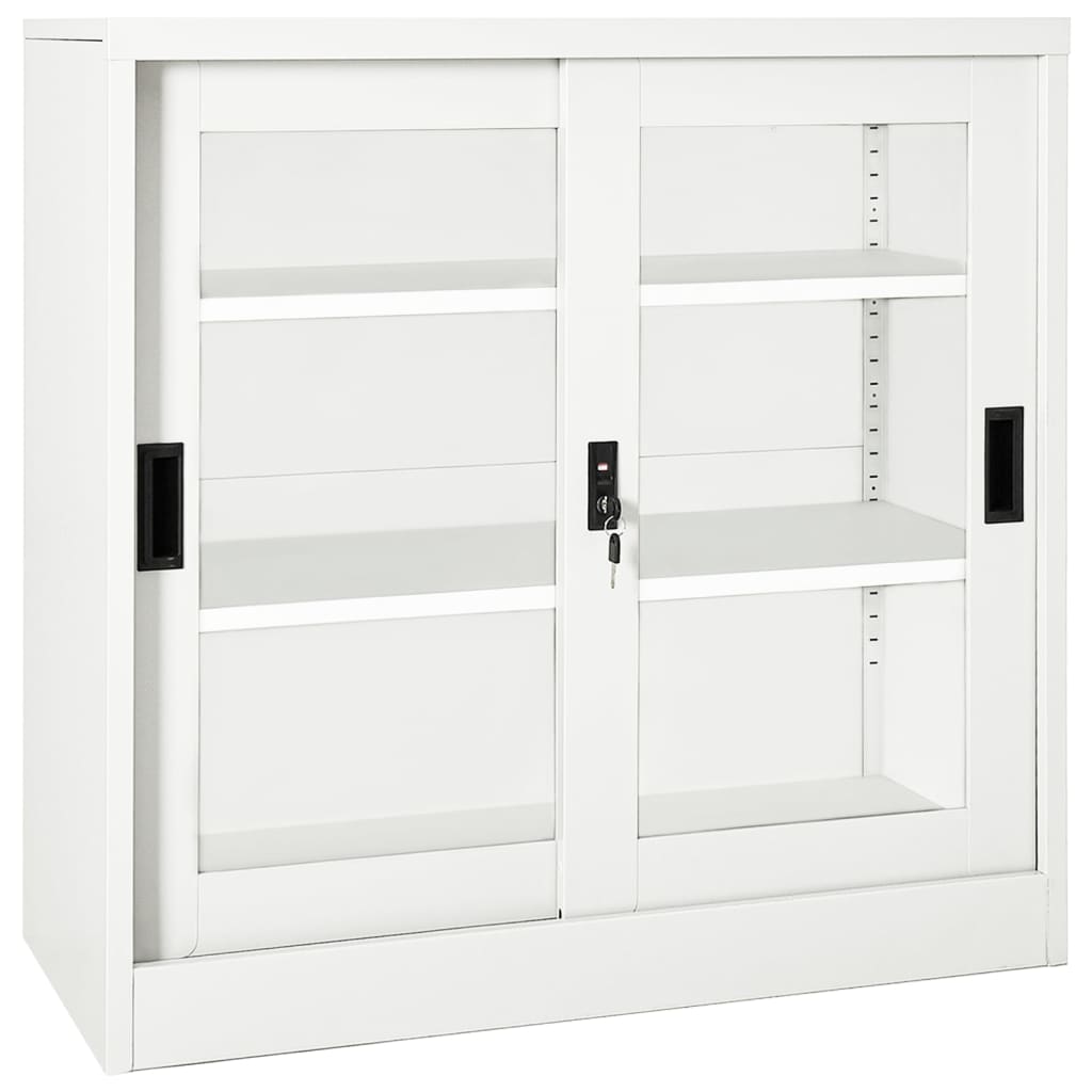 Vidaxl - vidaXL Armário com porta deslizante aço 90x40x90 cm branco