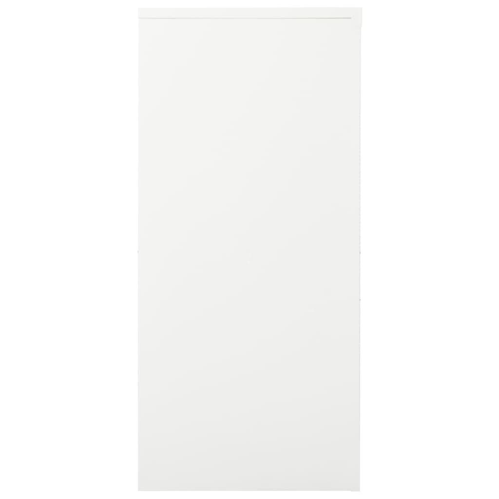 imagem de vidaXL Armário com porta deslizante aço 90x40x90 cm branco4