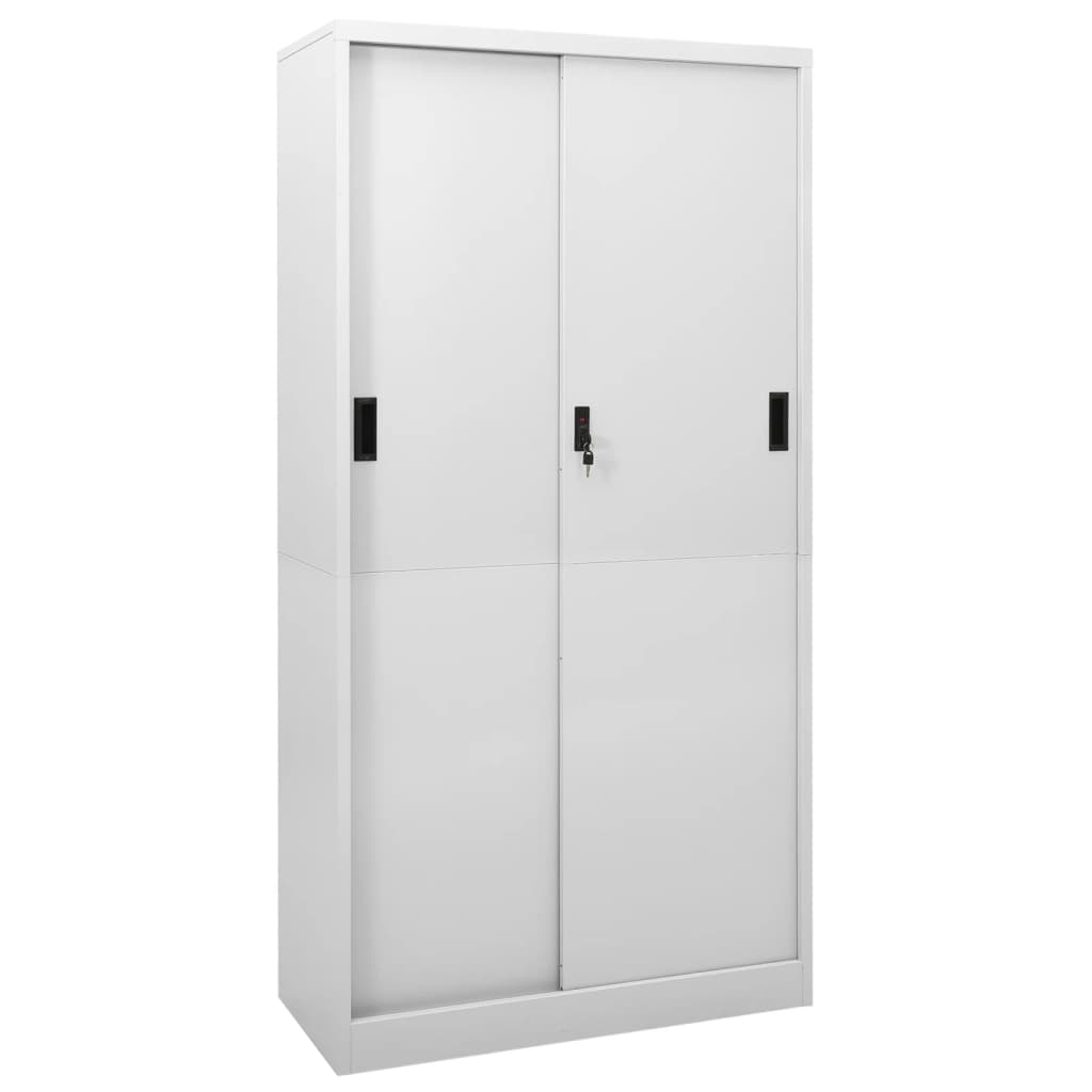 Vidaxl - vidaXL Armário escritório porta deslizante 90x40x180cm aço cinza-claro